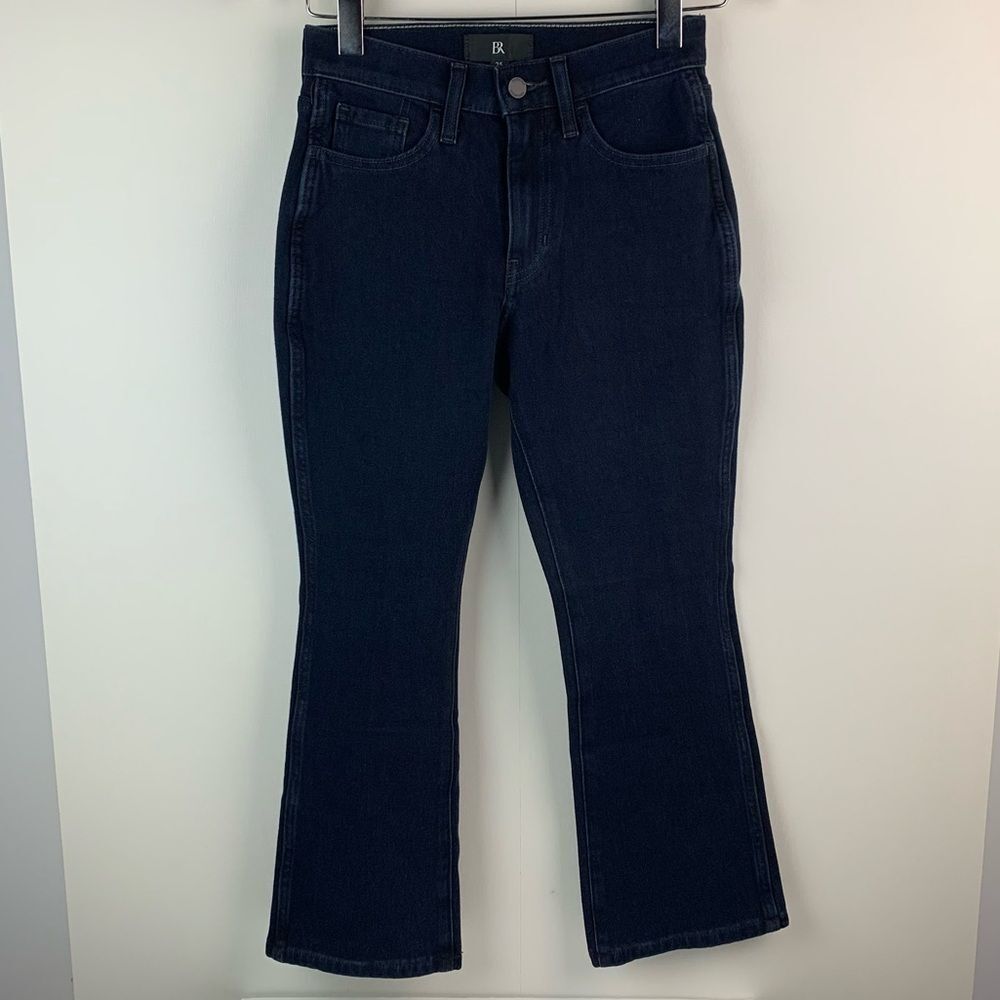 NWT Banana Republic women’s dark blue high rise bootcut cropped jeans size 25P
